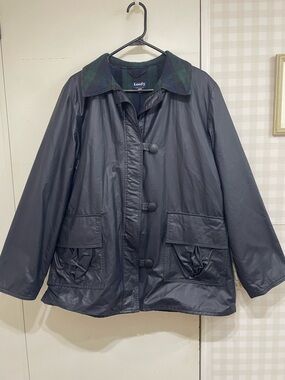 Vintage RARE Loofy Jacket made in England London Beatles rain flannel plaid 80s